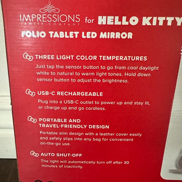 Hello Kitty Folio Tablet LED Mirror - Picture 4 of 5